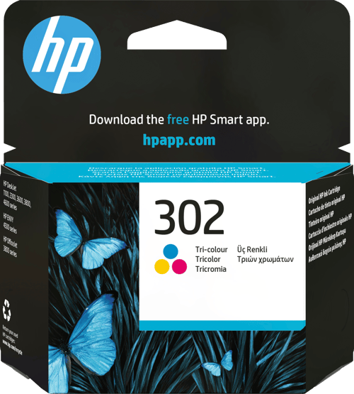 HP 302-mustekasetti, 4 ml, kolmivärinen