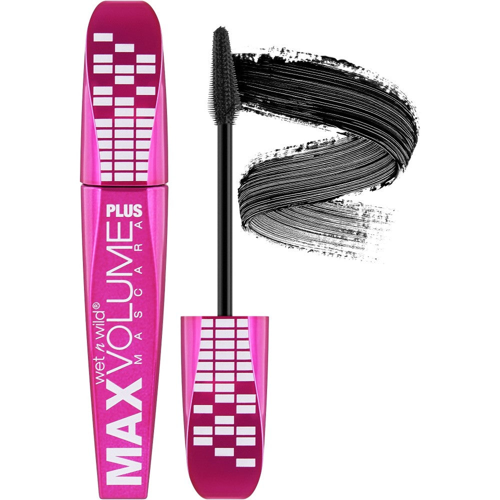 Wet n Wild Max Volume Plus -ripsiväri maksimaaliseen volyymiin, musta väri, 8 ml