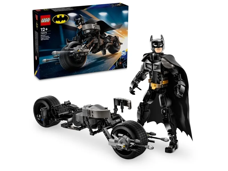 LEGO Super Heroes 76273 Rakennettava Batman™-hahmo ja Batpod-pyörä