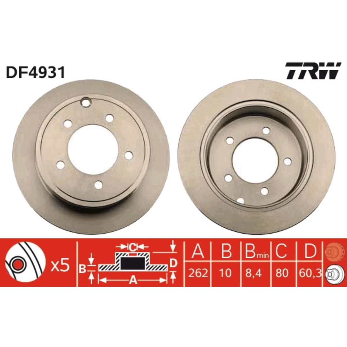 Jarrulevy TRW DF4931