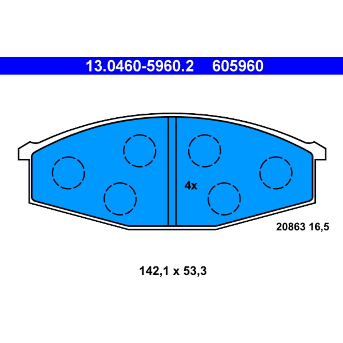 Jarrupalat, levyjarru ATE 13.0460-5960.2