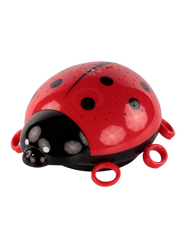 ANSMANN Starlight Ladybird paristokäyttöinen LED-yövalo, musta/punainen