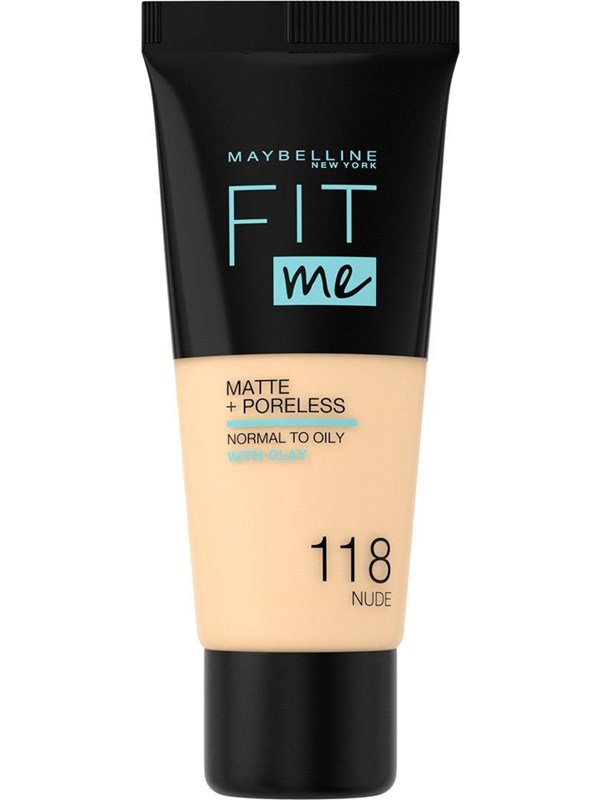 Maybelline Fit Me Matte + Poreless Foundation - 118 Nude