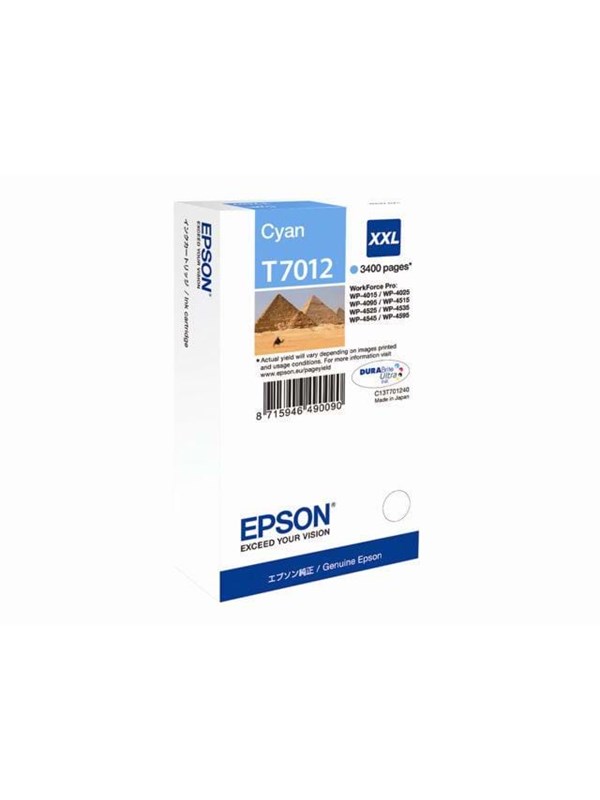 Epson Muste Syaani T7012 Xxl - Wp4000/4500