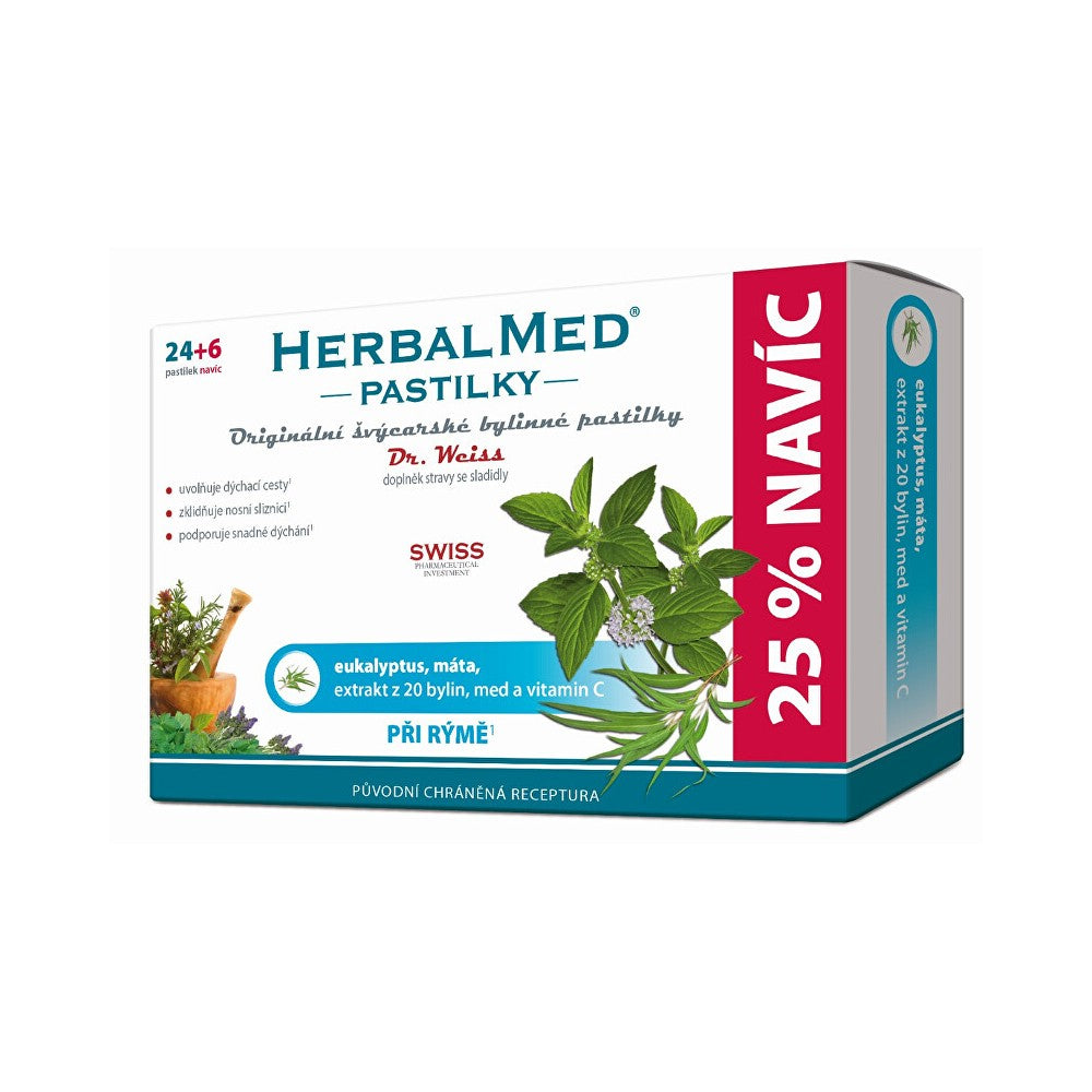 Simply you Dr. Weiss HerbalMed -kylmälääkkeetabletit 24 tablettia + 6 ILMAISEKSI