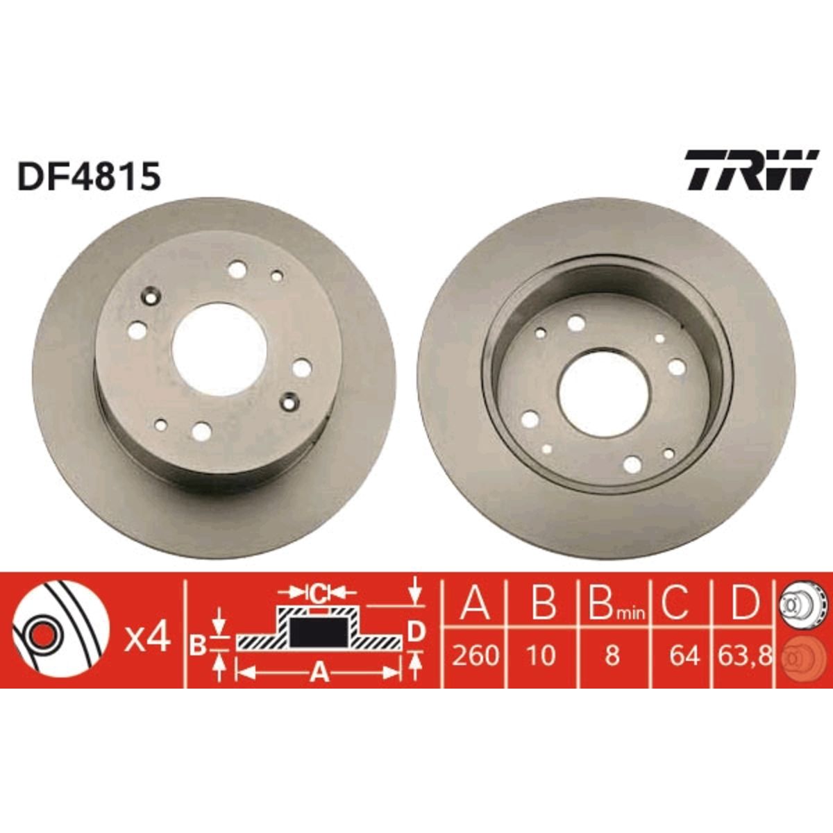 Jarrulevy TRW DF4815