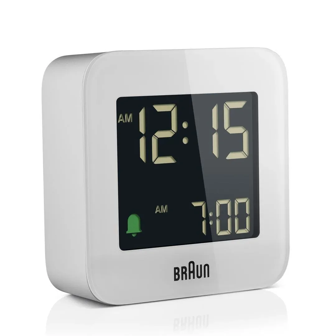 Braun BC 08 W-DCF Radio-ohjattu digitaalinen herätyskello - Valkoinen