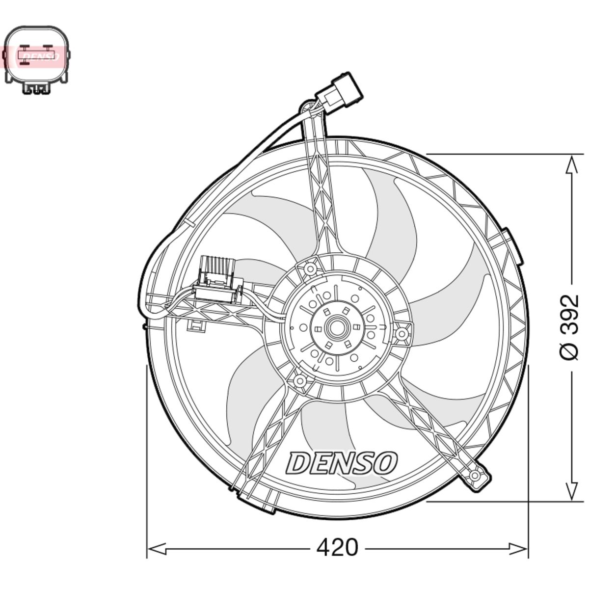 Jäähdyttimen tuuletin DENSO DER05009