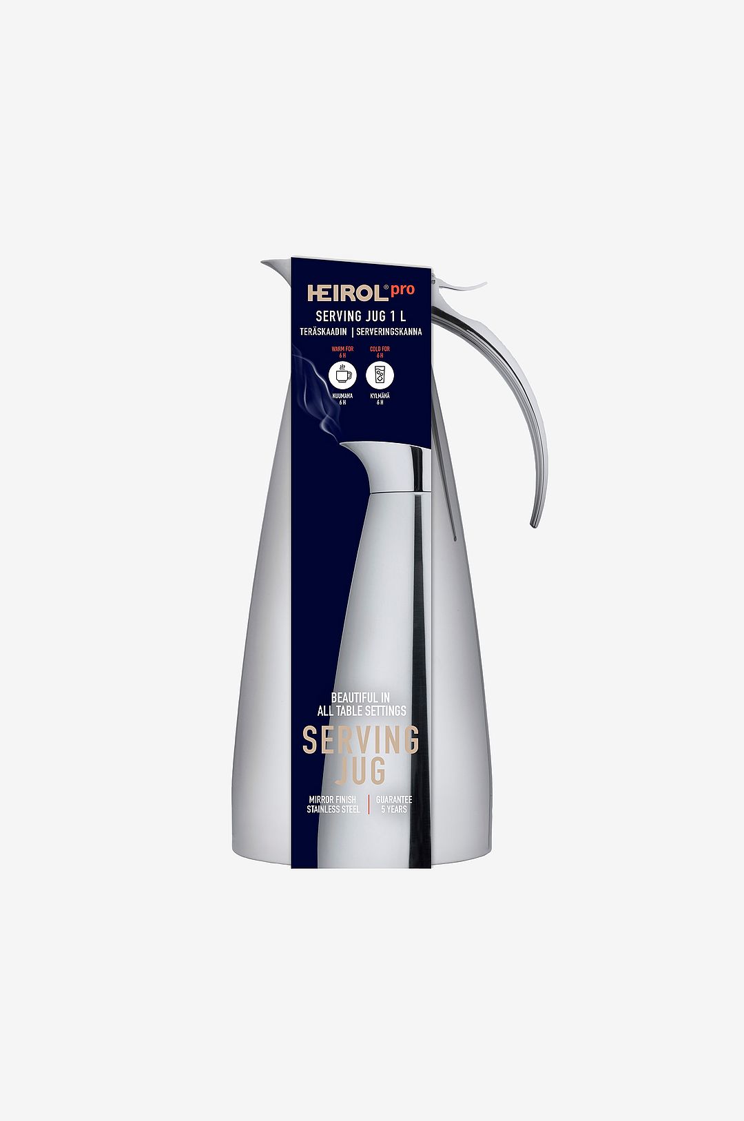 Heirol Thermo jug 1.0 liter - stainless steel