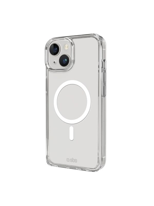 SBS Rigid transparent case compatible with MagSafe charging for iPhone 15 - Transparent