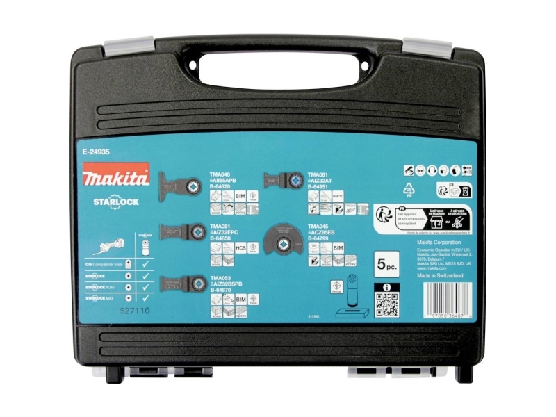 Makita Universalaus švytuoklinio įrankio ašmenų rinkinys Plunge STARLOCK griebtuvui, 5 vnt. E-24935