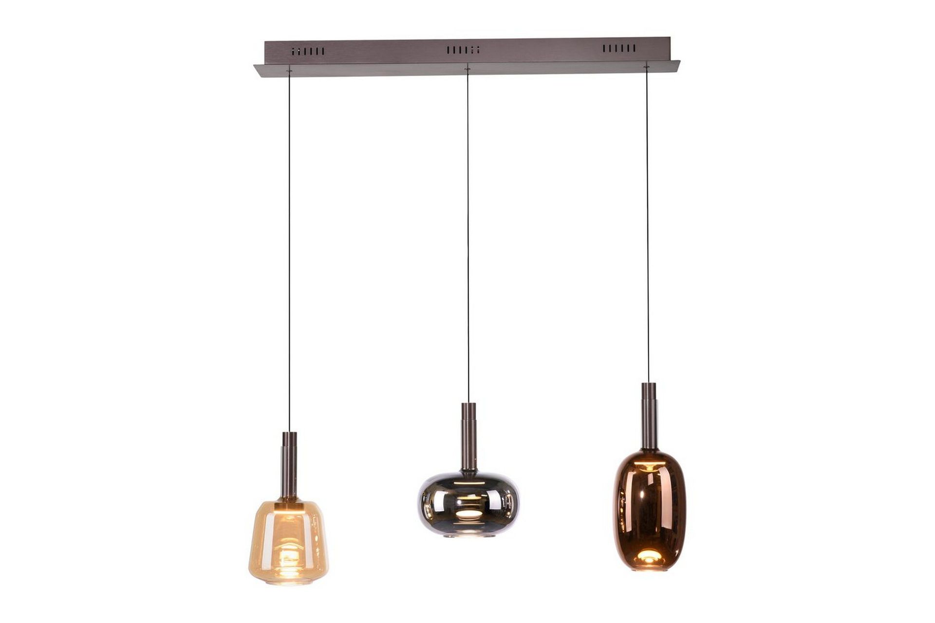 Paul Neuhaus, Irides LED-riippuvalaisin, pituus 90 cm, värillinen, lasi