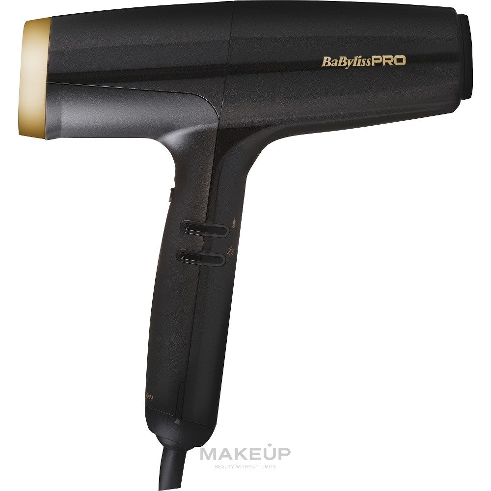 BaByliss PRO Black and Gold Hawk -hiustenkuivain, jossa on sisäänrakennettu ionisaatiotoiminto, 1 kpl