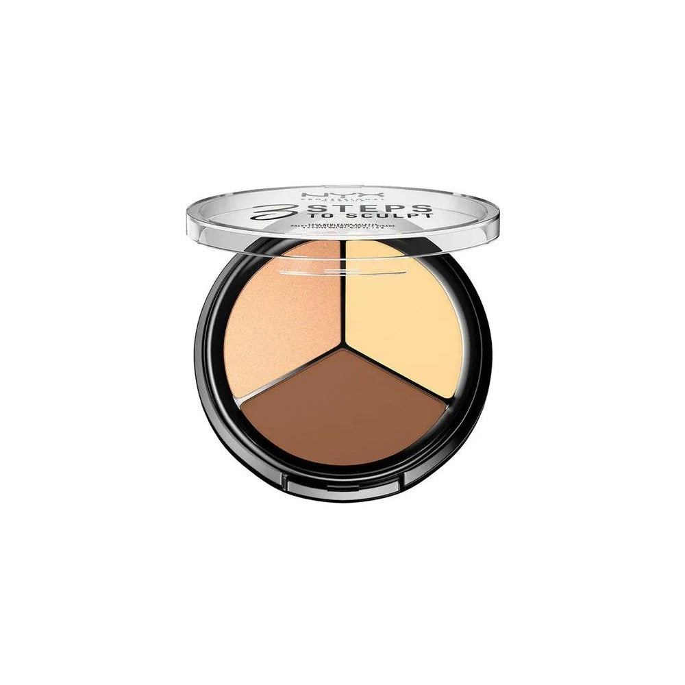 Nyx 3 Steps to Sculpt Palette Light Face kuvanveisto 5g