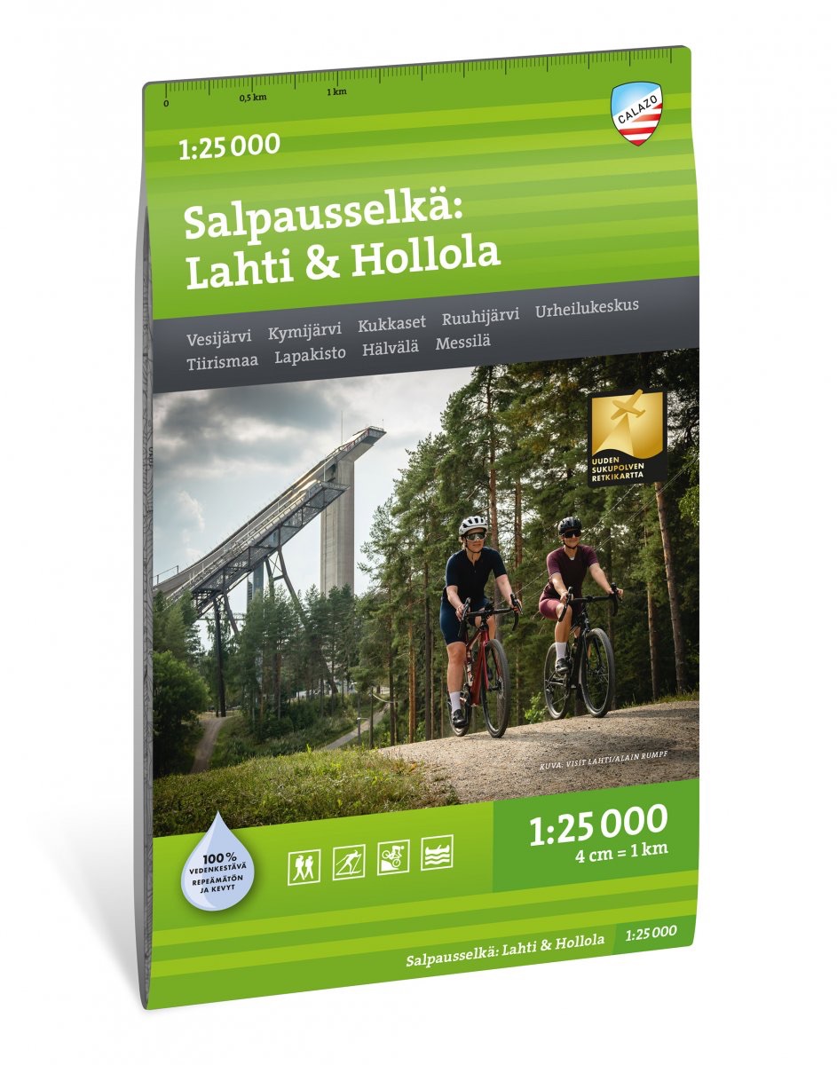 Calazo Salpauselkä: Lahti & Hollola retkeilykartta, suomi