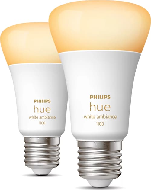 Hue White Ambiance E27 A60 1100lm 2 kpl