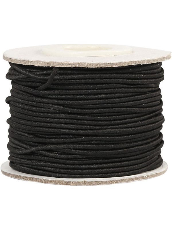 Kumilanka, paksuus 1 mm, 25 m, musta