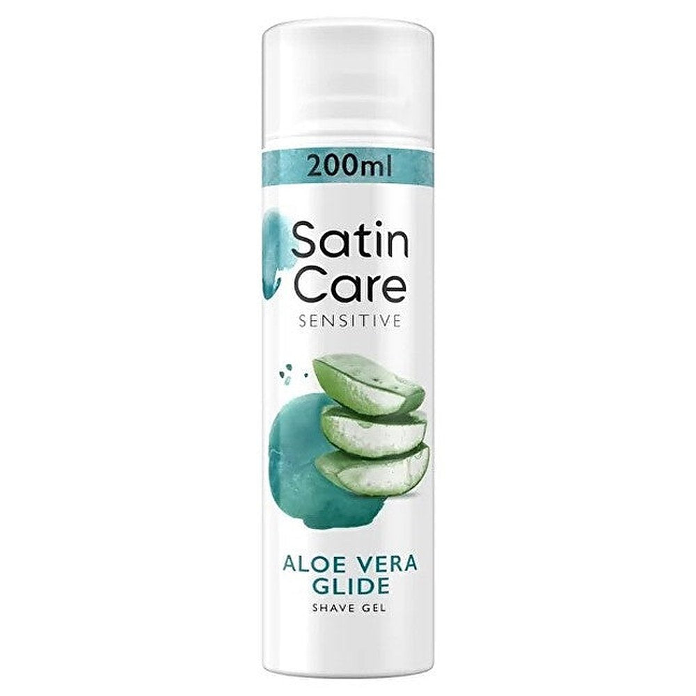 Gillette Parranajogeeli kuivalle ja herkälle iholle Satin Care Aloe Vera (parranajogeeli) - Tilavuus: 75 ml