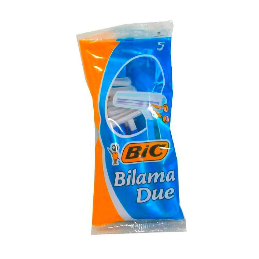 Bic Kertakäyttöinen partaterä Bilama Kaksi 1 pakkaus, jossa 5 terää