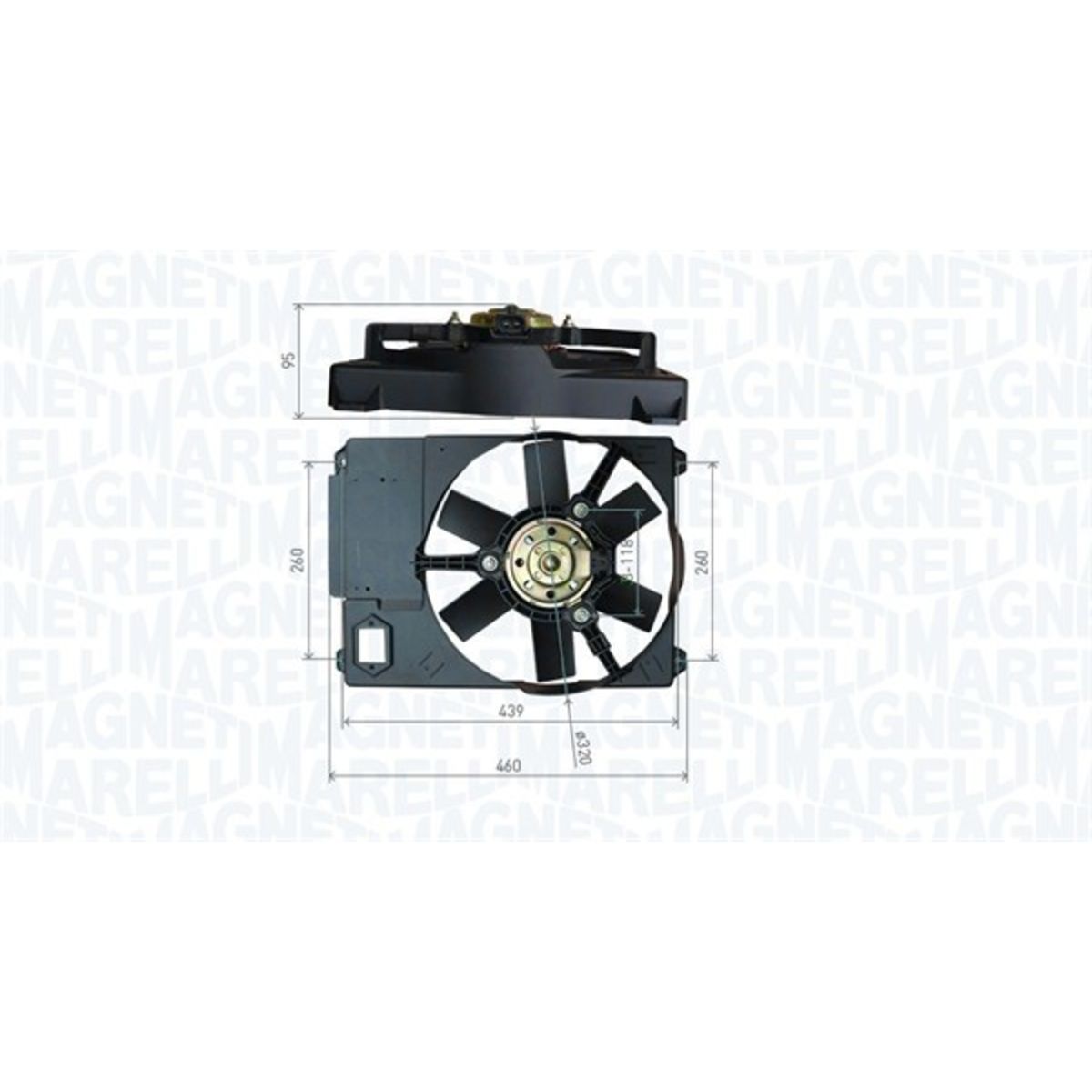 Jäähdyttimen tuuletin MAGNETI MARELLI 069422800010