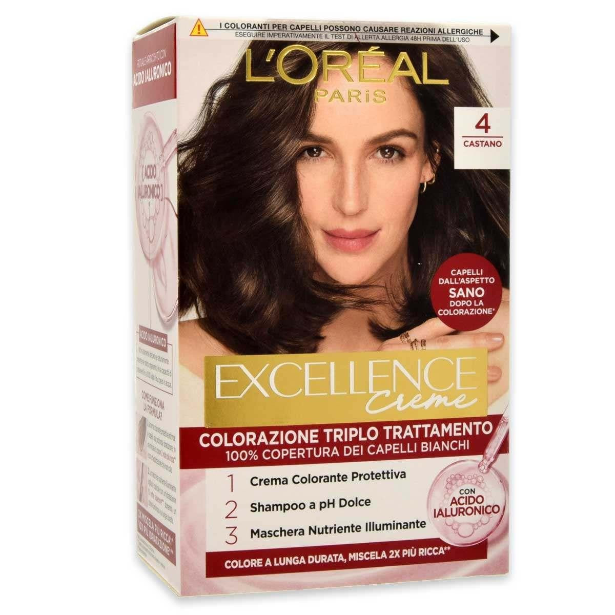L'Oreal Kolmoishoito Värjäys Excellence N 4 Kastanja