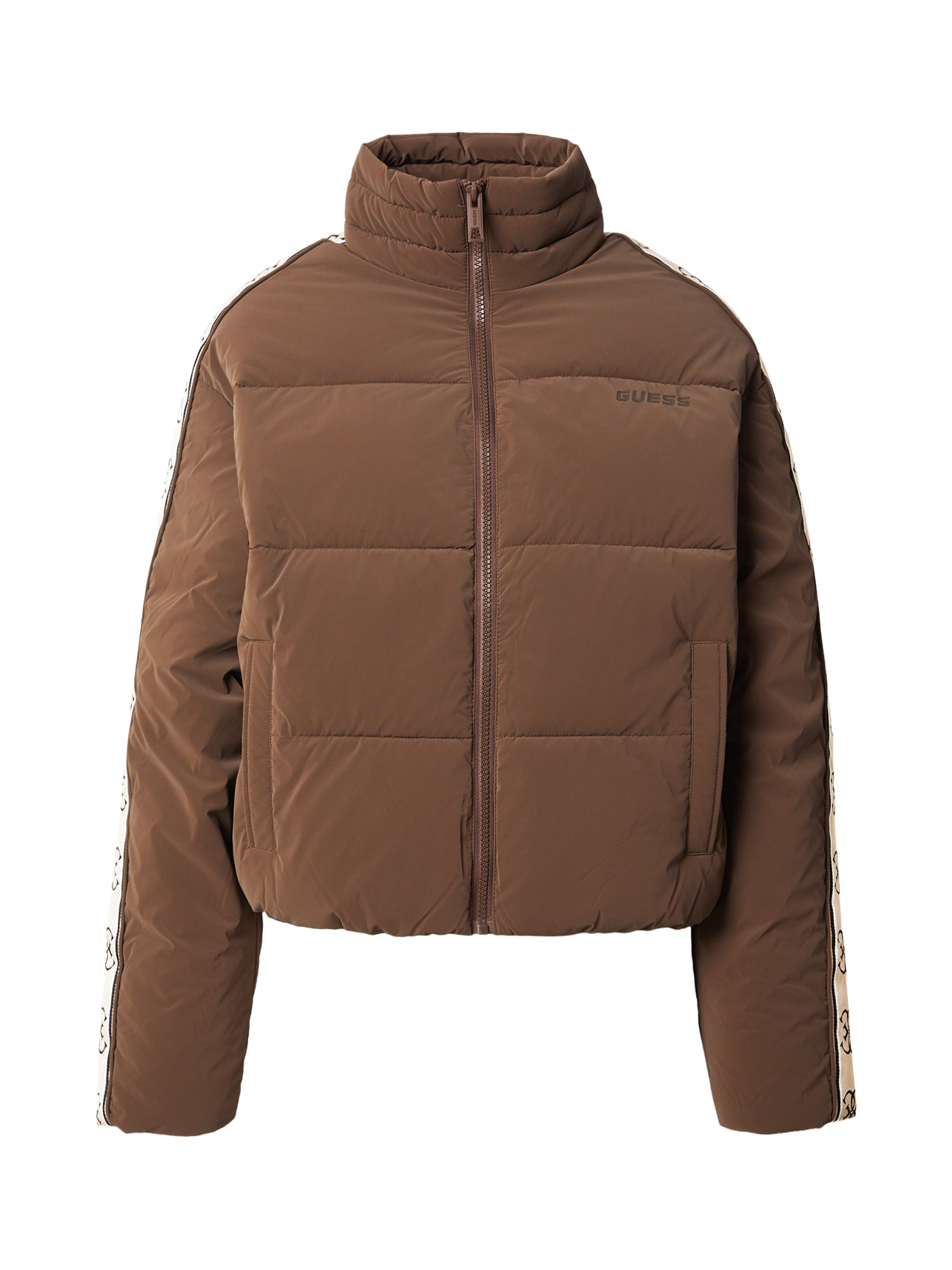 GUESS Urheilutakki 'NEW JEAN' beige / tummanruskea