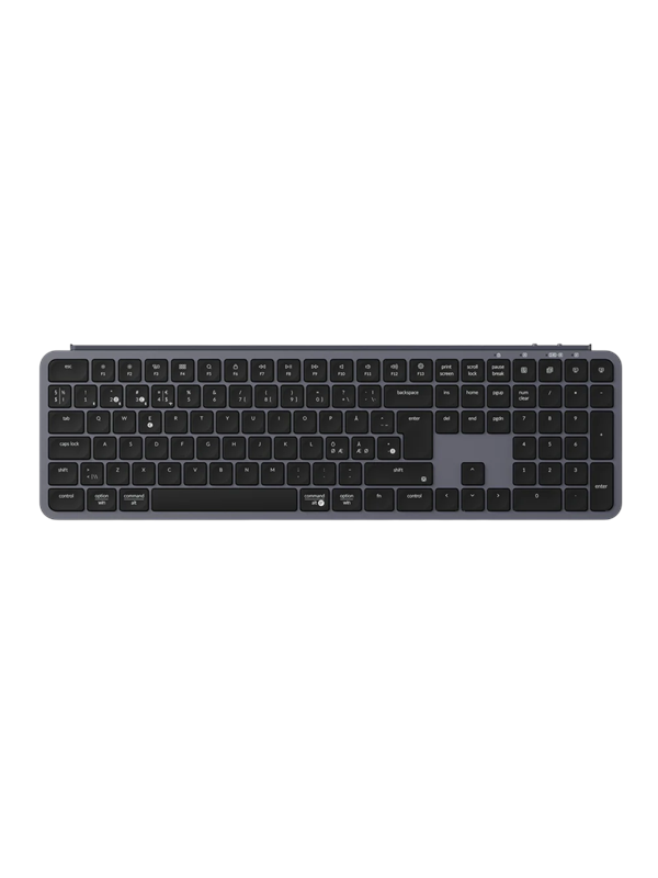 Keychron B6 Pro Ultra-Slim Wireless Keyboard Tri-Mode - Space Grey - Näppäimistö - Pohjoismainen - Harmaa