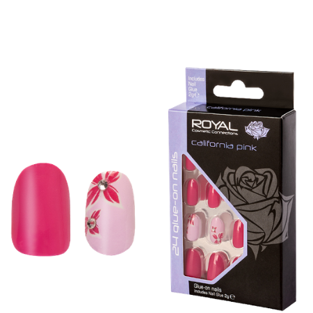 Royal tekokynnet California Pink - 24 kpl