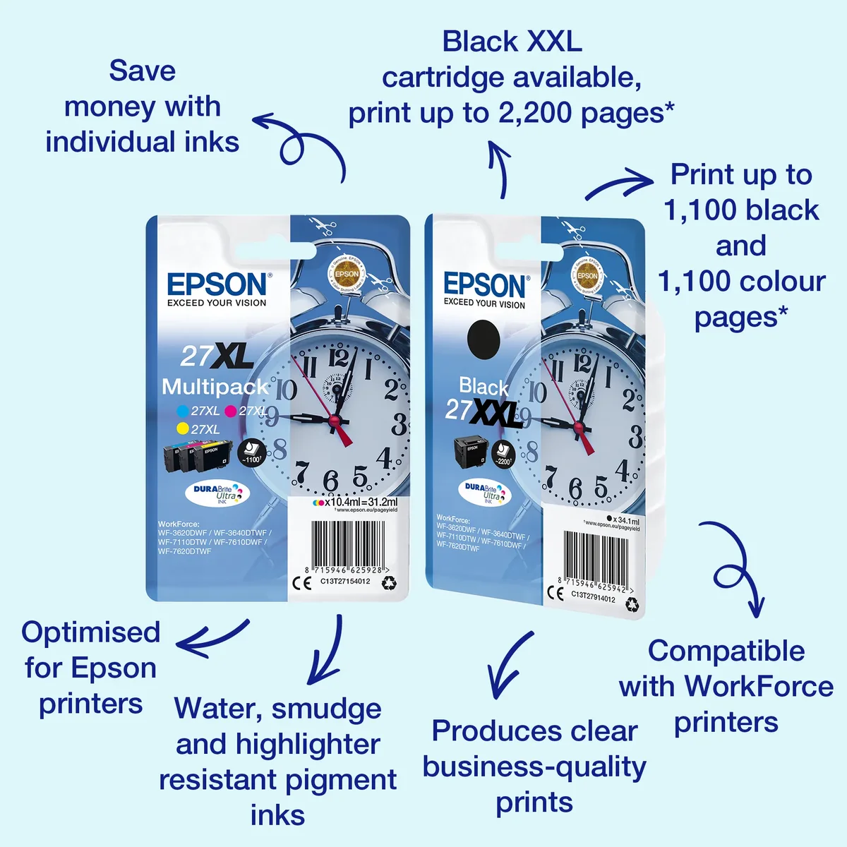 Epson Muste Keltainen 27