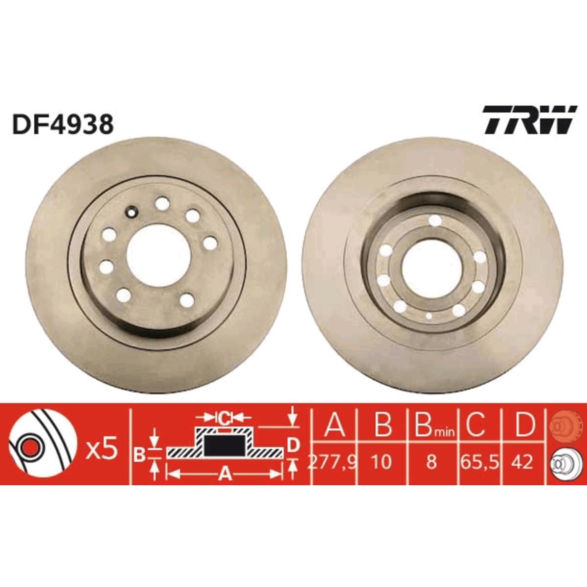 Jarrulevy TRW DF4938