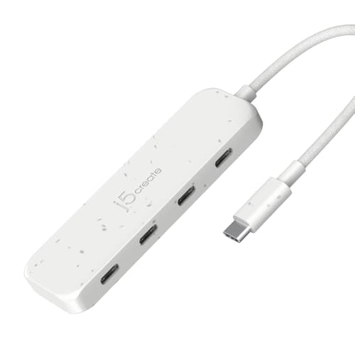 j5create 4-Port USB-C Type-C Hub USB hub - 4 porttia - Valkoinen