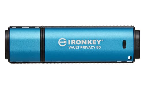 Kingston Ironkey Vault Privacy 50 128gb Usb-a Musta, Sininen
