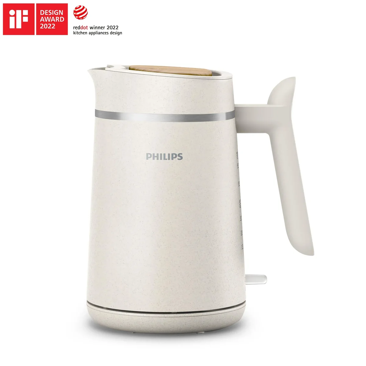 Philips Eco Conscious Edition HD9365/10 5000-sarjan vedenkeitin, 1,7 L, 2200 W, Muovi, Veden tason ilmaisin, Johdoton, Suodatus