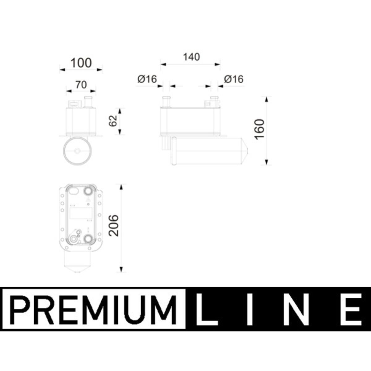 Lauhdutin, ilmastointilaite MAHLE AC 1215 000P