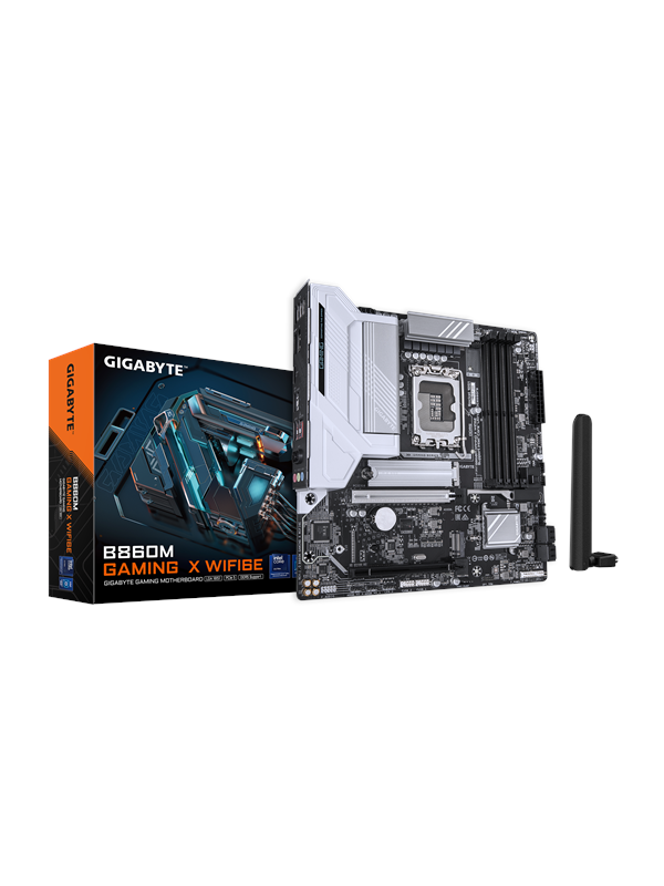 GIGABYTE B860M GAMING X WIFI6E Emolevy - Intel B860 - Intel LGA1851 - DDR5 RAM - Micro-ATX