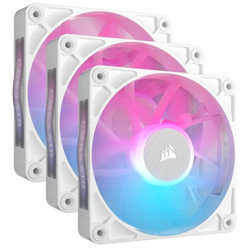 Corsair iCUE LINK RX120 RGB 120 mm -kotelotuuletin, 3 kpl - valkoinen