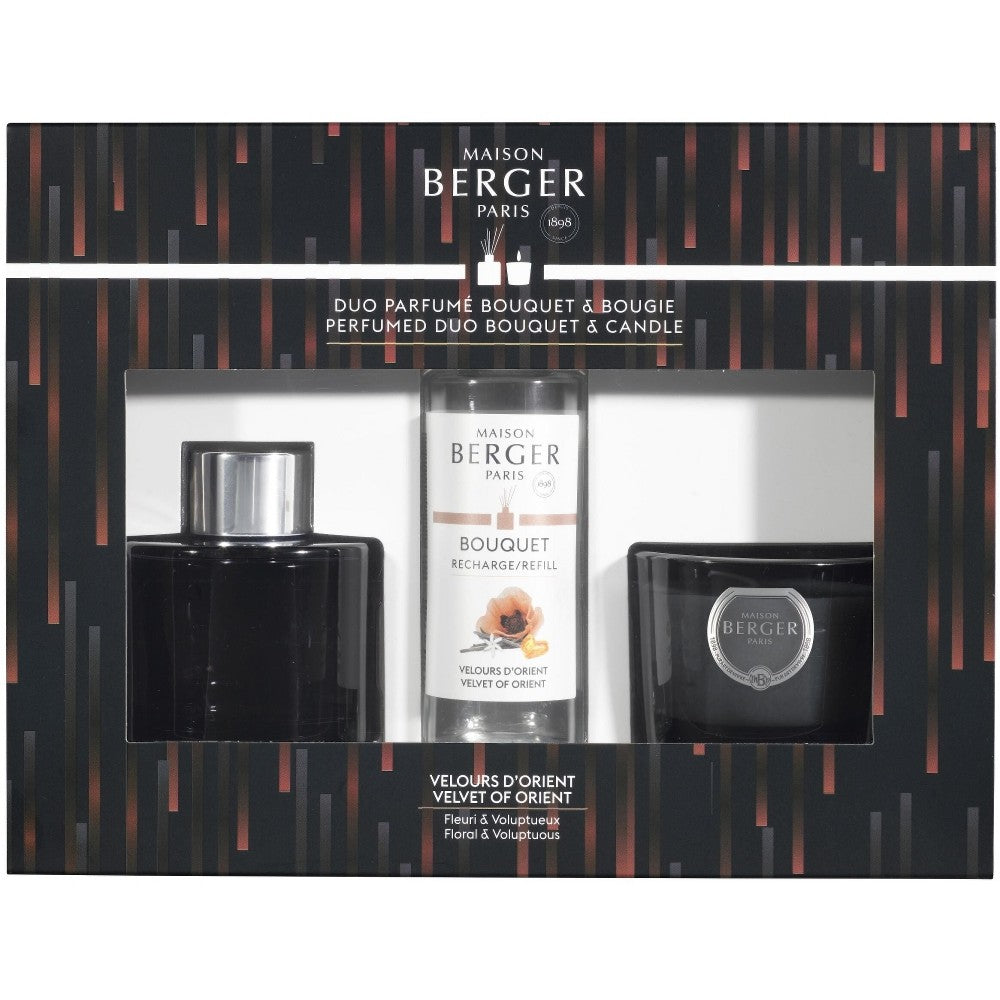 Maison berger paris Variation Black Velvet of Orient -aromidiffuusori lahjasetti 90 ml + kynttilä 80 g