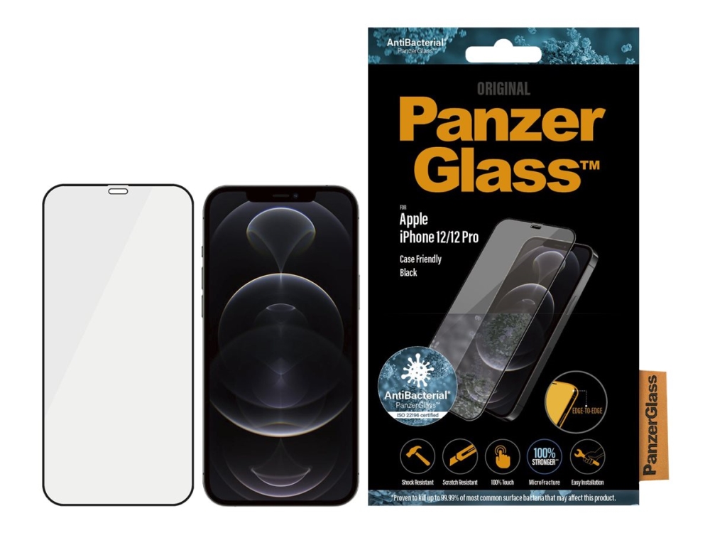PanzerGlass Näytönsuoja Apple iPhone 12 | 12 Pro | Reunasta reunaan