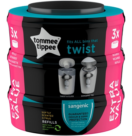 Vaipparoskis täyttökasetti Sangenic Twist, 3-pack