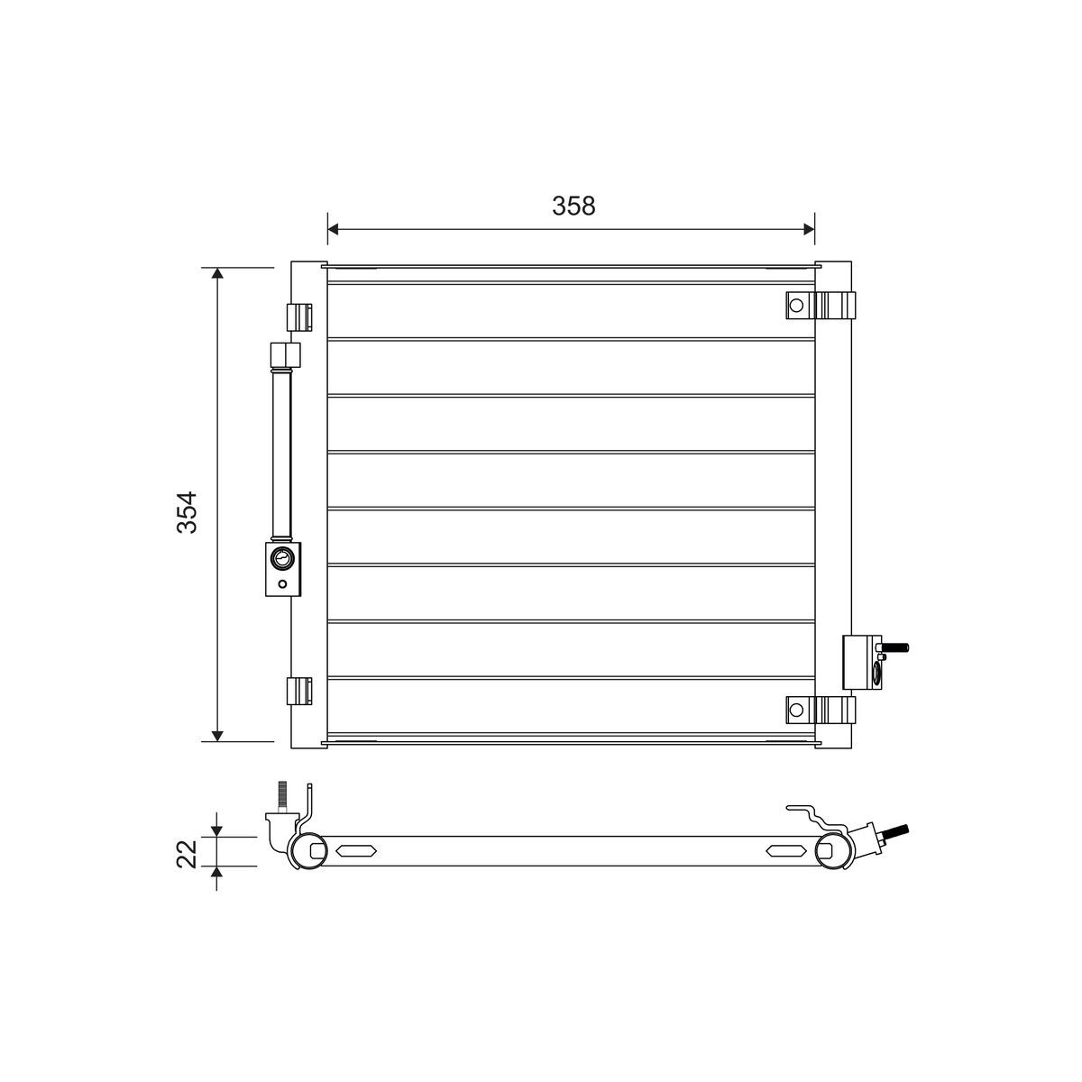 Lauhdutin, ilmastointilaite VALEO 822759