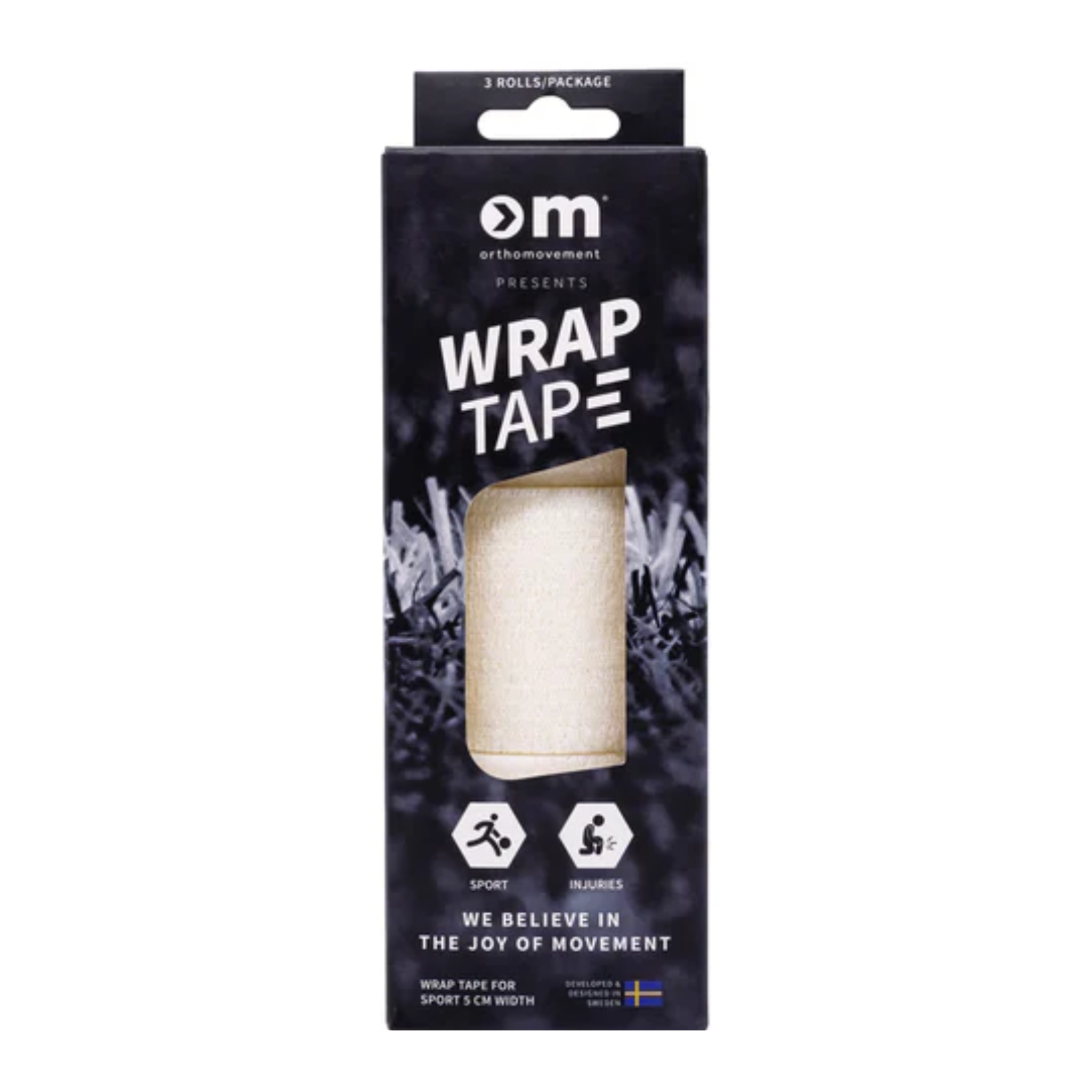 Om Wrap Tape 5cm/4,5M - White 3 kpl