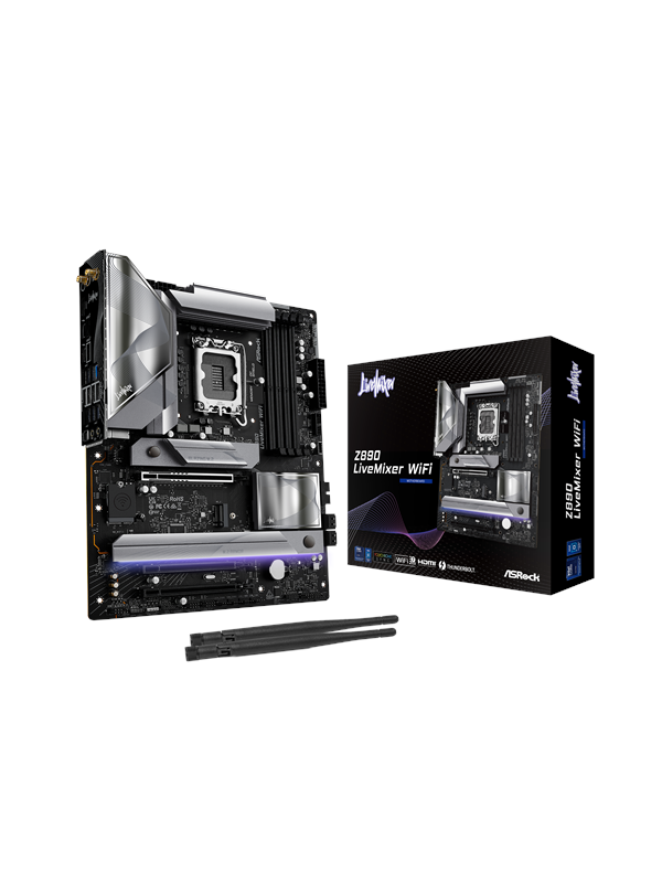 ASRock Z890 LIVEMIXER WIFI Emolevy - Intel Z890 - Intel LGA1851 - DDR5 RAM - ATX