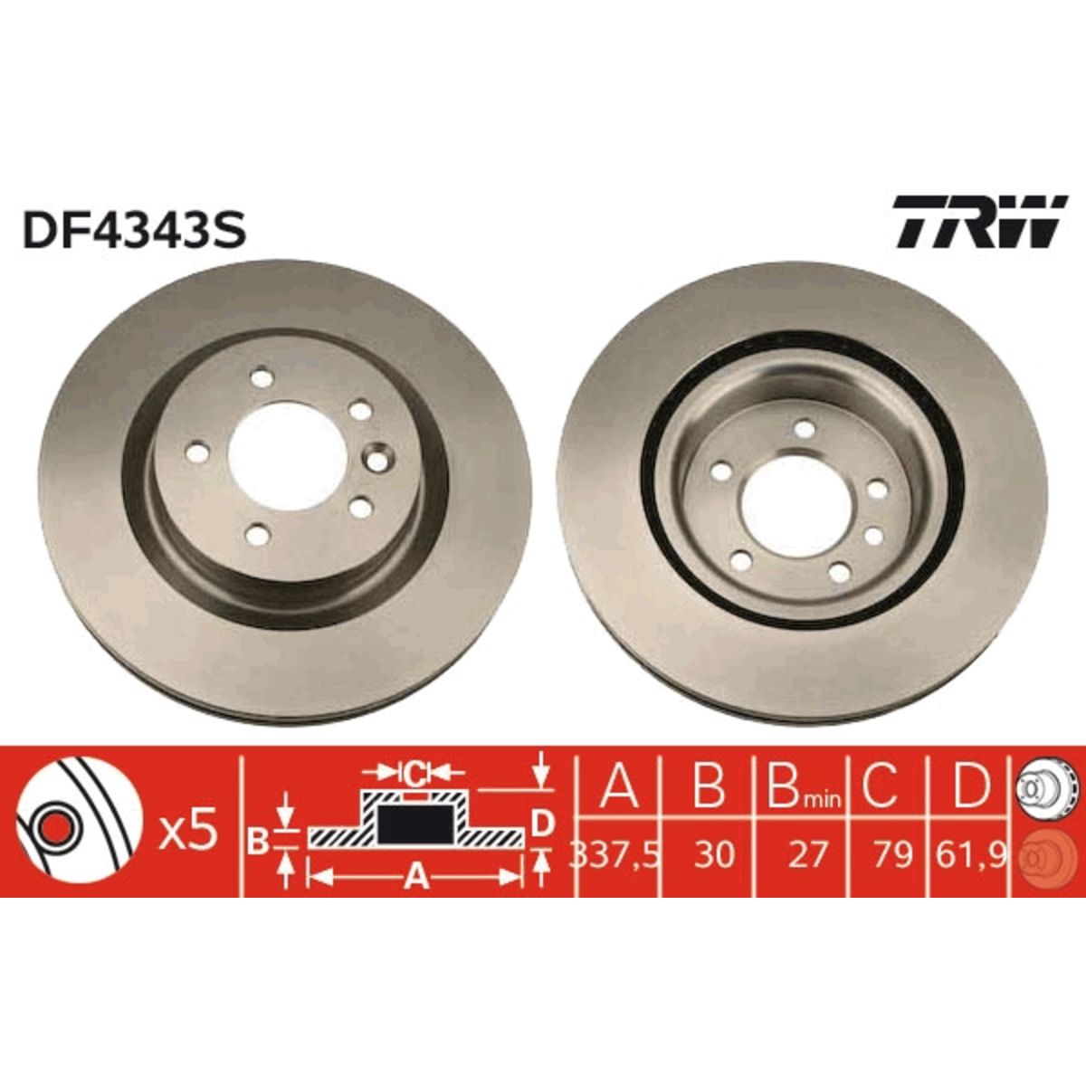 Jarrulevy TRW DF4343S
