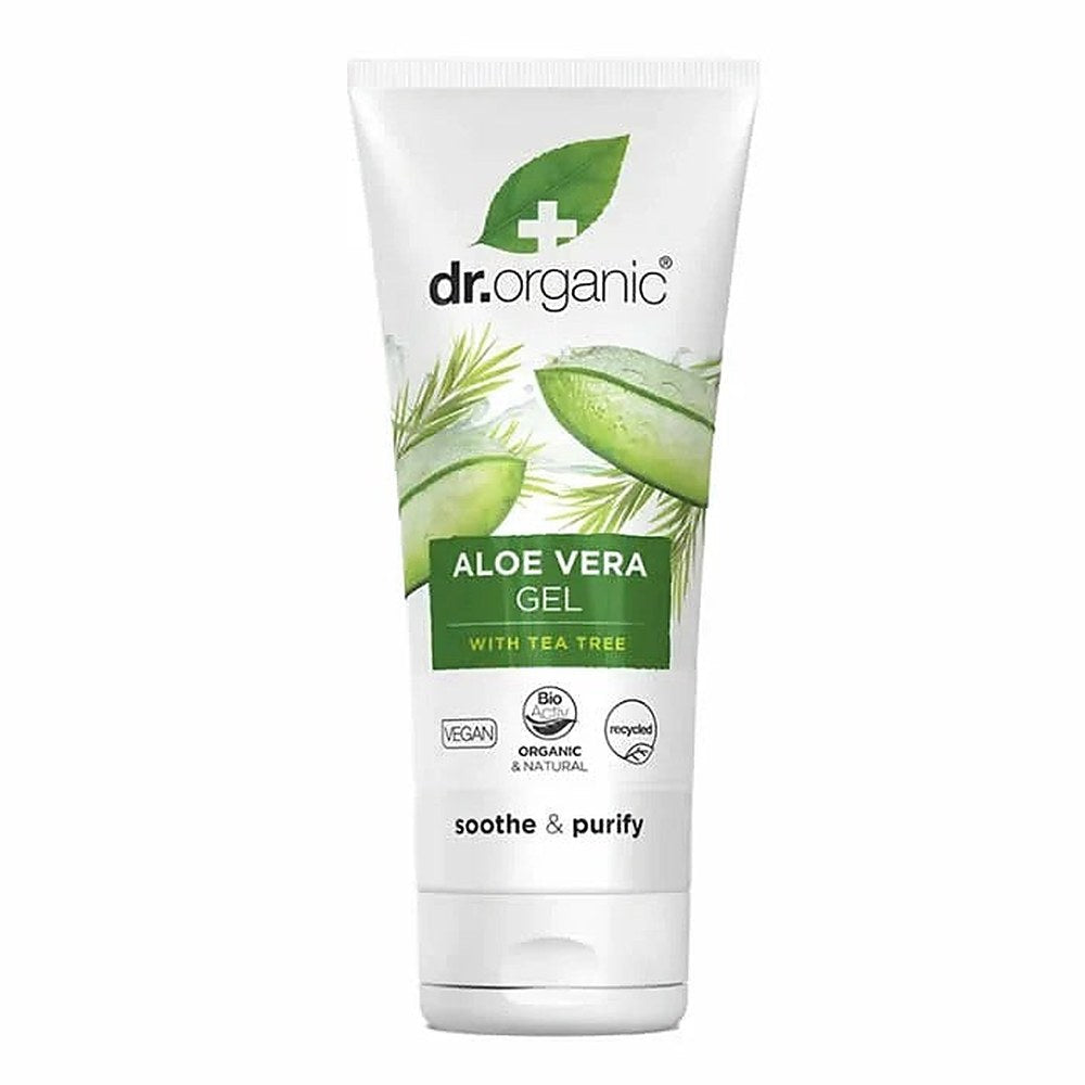 Dr Organic Aloe Vera Biogeeli teepuulla 200ml
