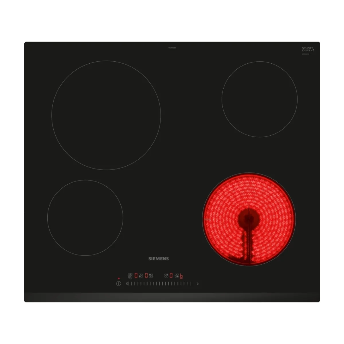 Siemens - ET631FEN1E - Kogesek, 60cm Glaskeramisk facette u/ram - sort