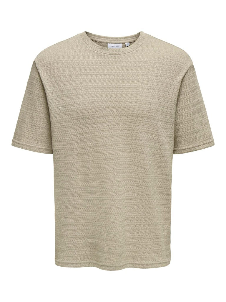 Only and Sons miesten t-paita, GIVO REG 12 SS CREW KNIT String