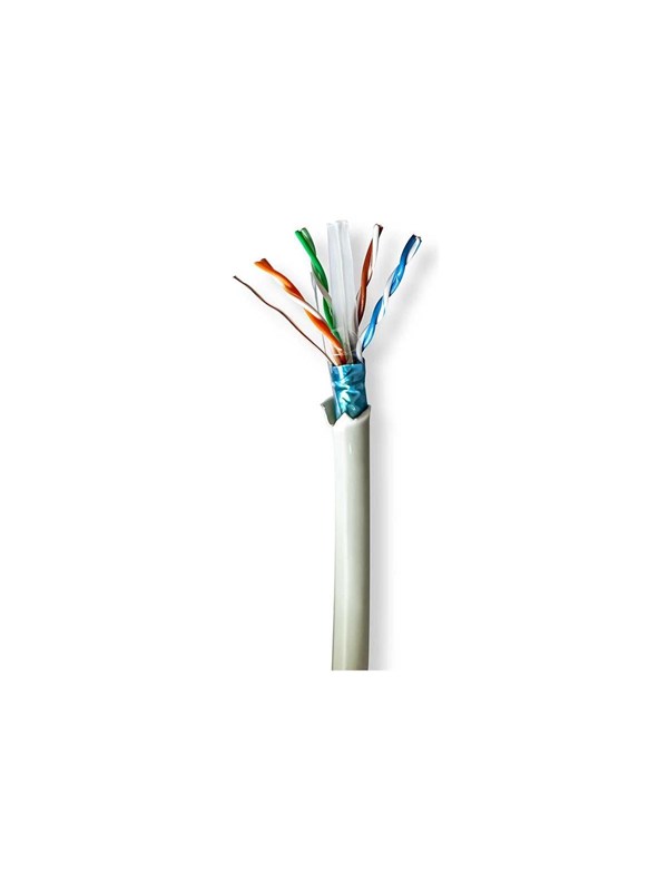 Nedis CAT6 verkkokaapelin rulla | Solid | F/UTP | Puhdas kupari | 100 m | Sisäkäyttöinen | Pyöreä | LSZH | Harmaa | Vetolaatikko