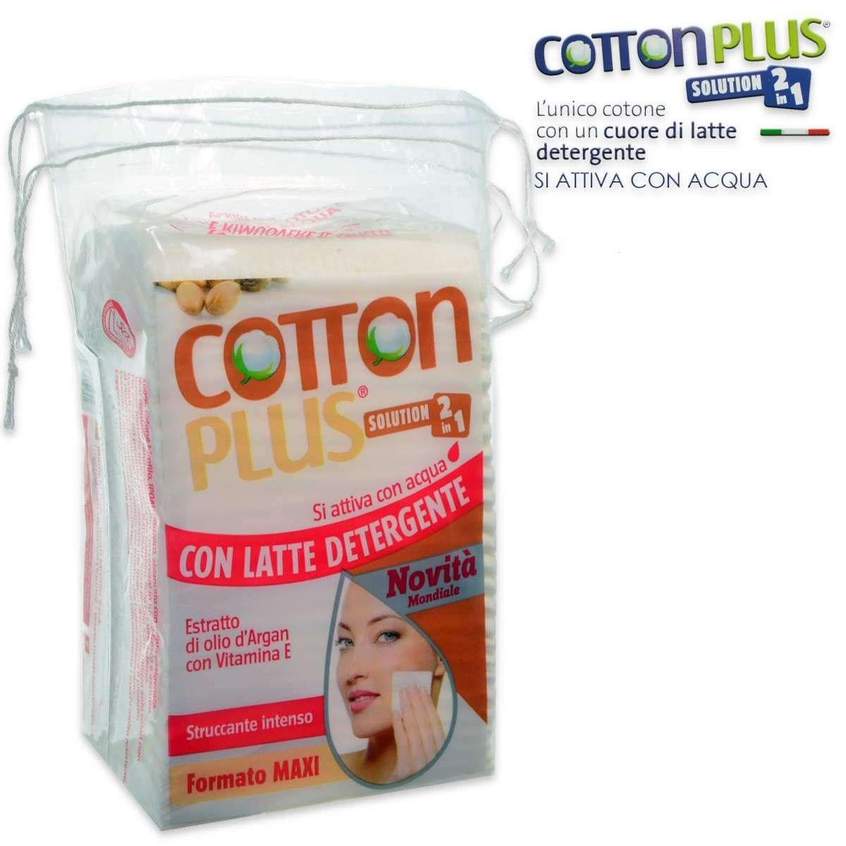 Cotton plus 2 in 1 maxi arganöljyuutteella ja E-vitamiinilla