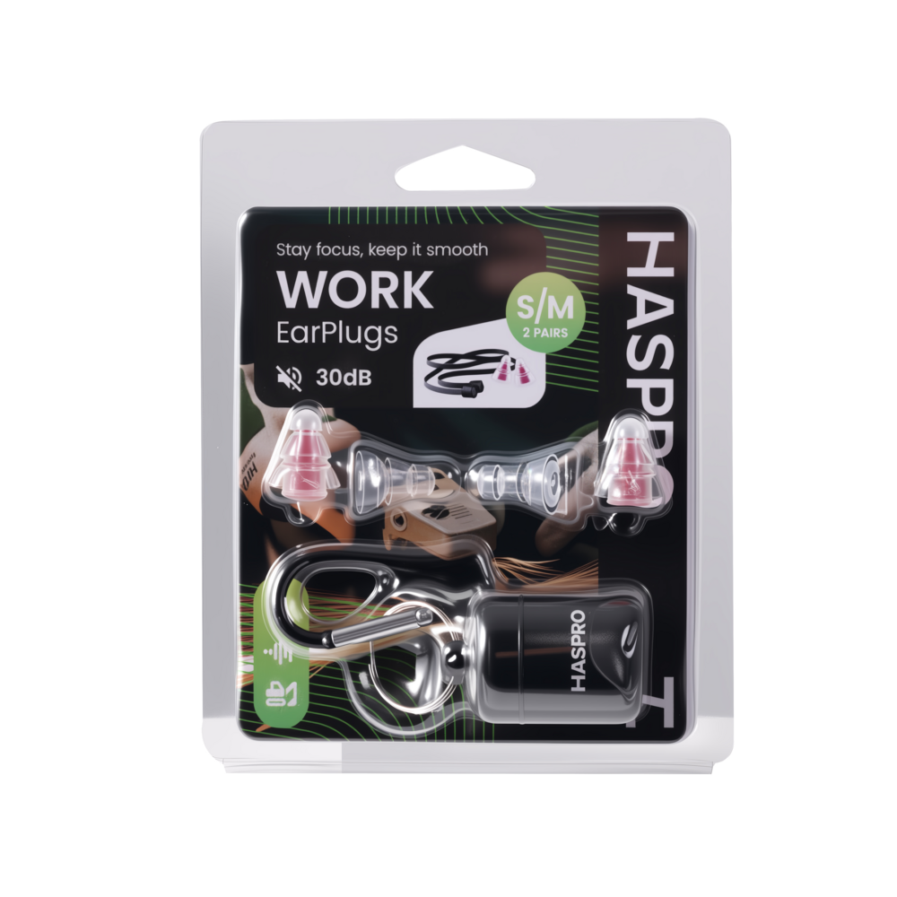 Haspro WORK silikonikorvatulpat 2 paria