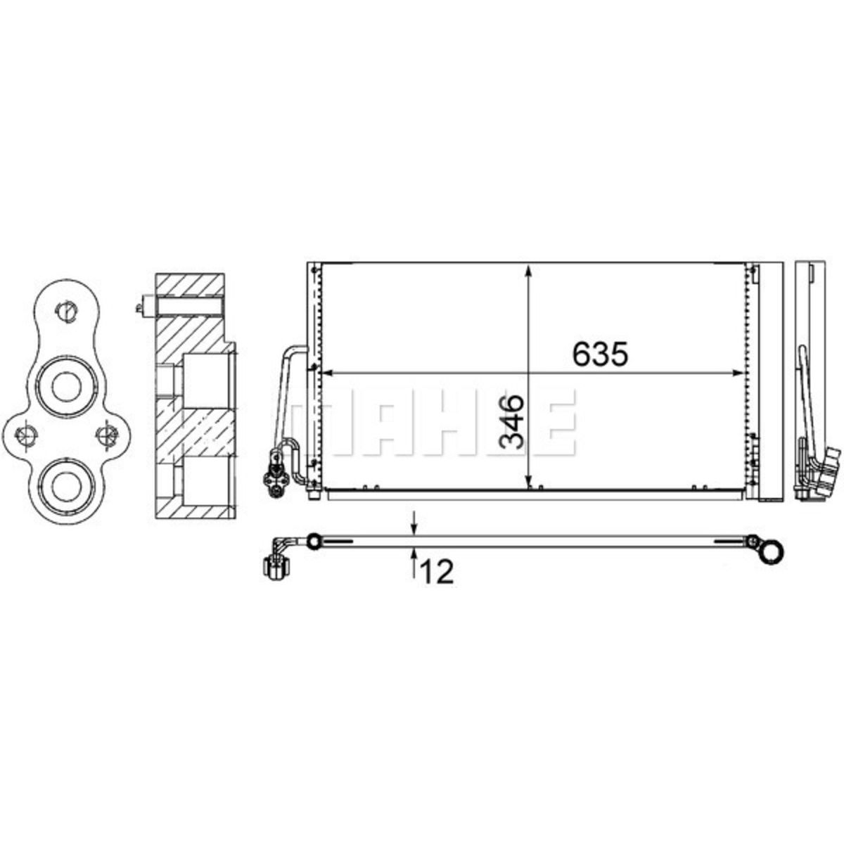 Lauhdutin, ilmastointilaite MAHLE AC 590 000S